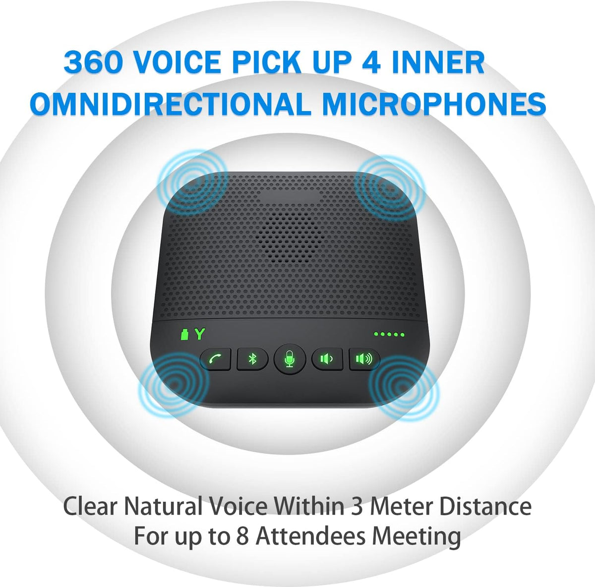 Bluetooth Speakerphone with 4 Microphones X92985