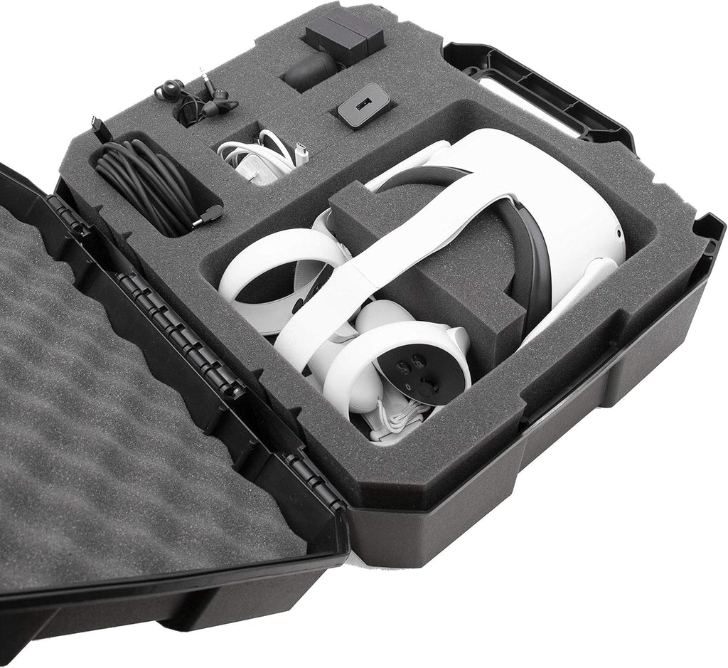 Hard Shell Travel Case for VR Headset with Custom Compartments H550866