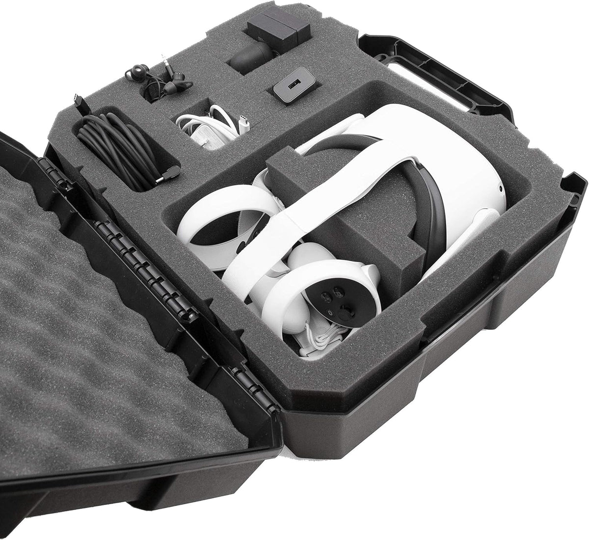Hard Shell Travel Case for VR Headset with Custom Compartments H550866