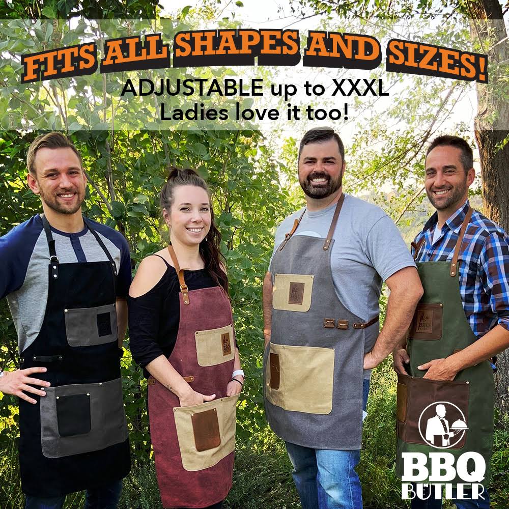Green Waxed Canvas Apron with Leather Accents K46726