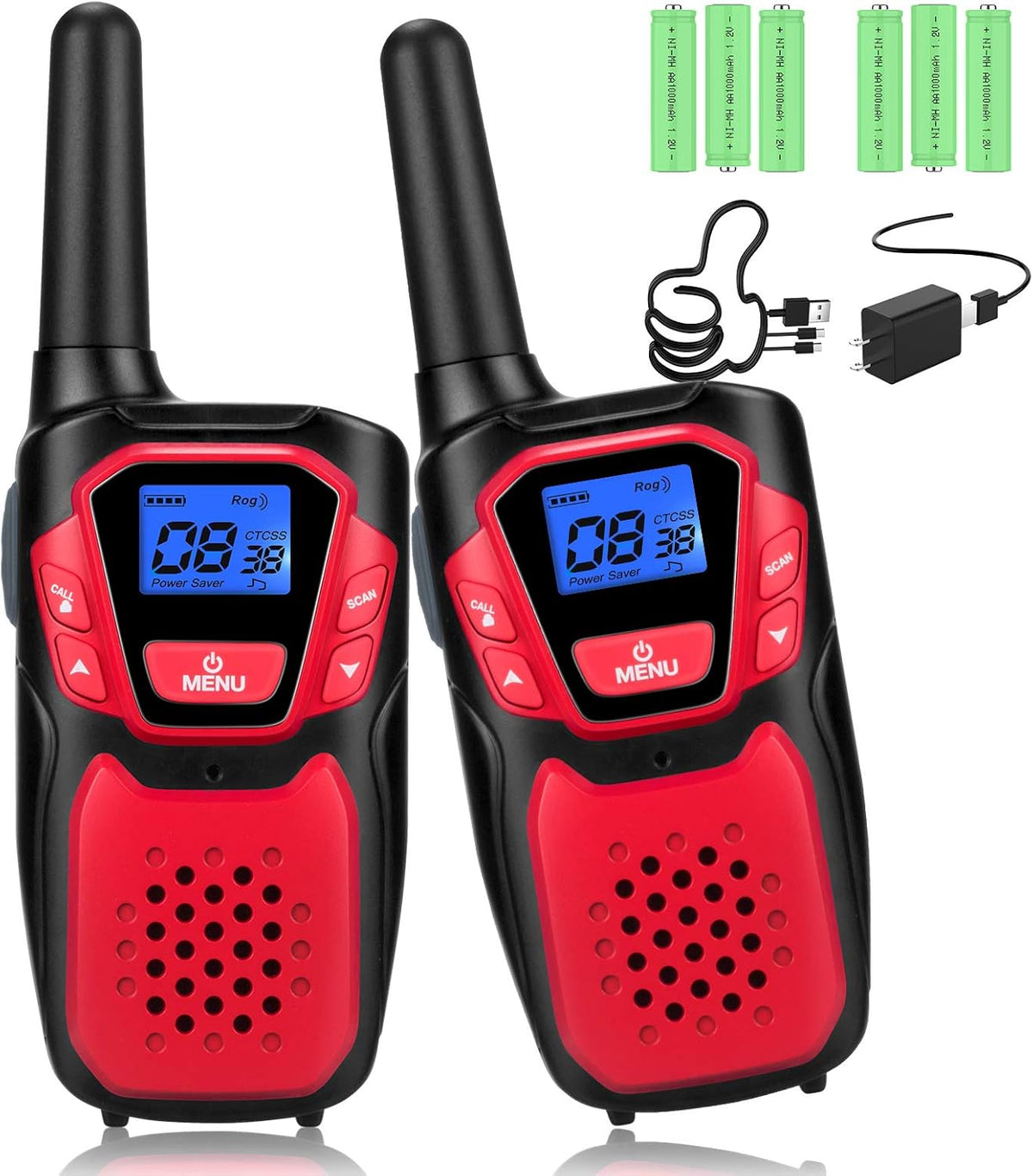 Rechargeable 4 Pack Long Range Two Way Radio A576642