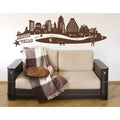 Sage Green Cityscape Wall Decal 59in x 20in Z558
