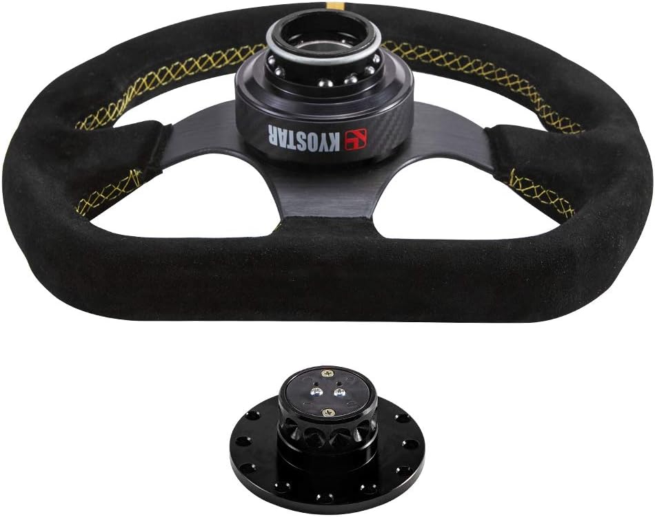 Steering Wheel Quick Release Hub Adapter with Carbon Fiber Ring H83288