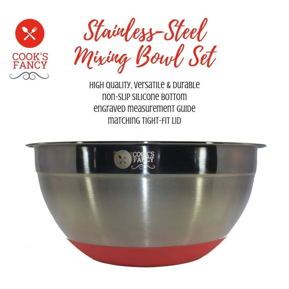5-Piece Stainless-Steel Mixing Bowl Set with Lids H807