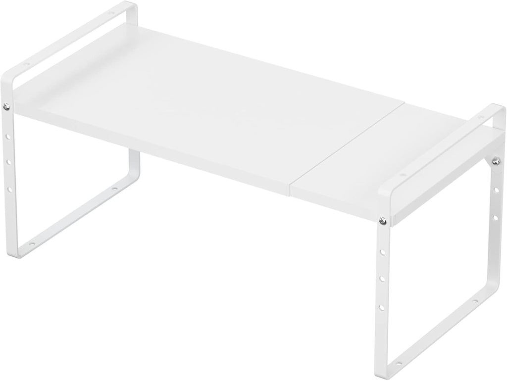 Expandable Cabinet Shelf Organizer, White, 2 pack D4449