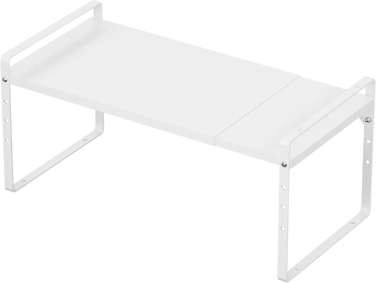 Expandable Cabinet Shelf Organizer, White, 2 pack D4449