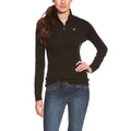 Ladies Wool 1/4 Zip Top Black Z1181