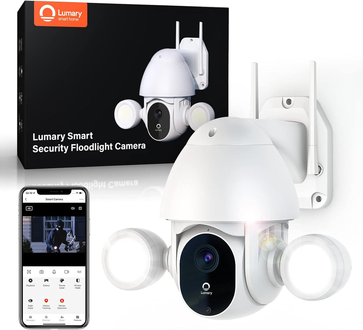 2K 3MP WiFi Security Flood Light Camera E40444