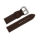 Brown 26mm Calfskin Leather Watch Strap I32431