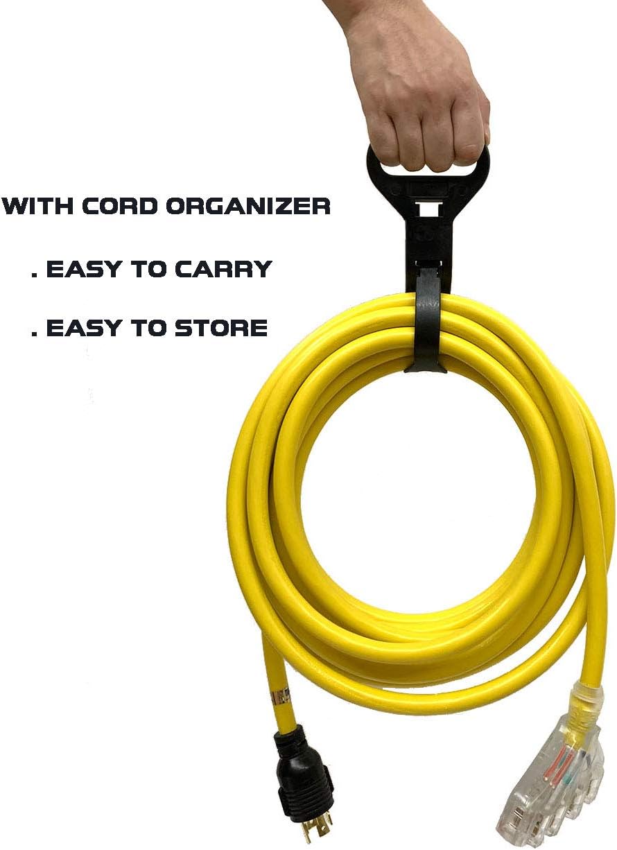 40Ft L14-30P to Four 5-20R 30 Amp Generator Power Cord T33624