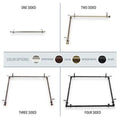 Cap Multi Angle Ceiling Rod 48-84 inch Satin Nick C71182