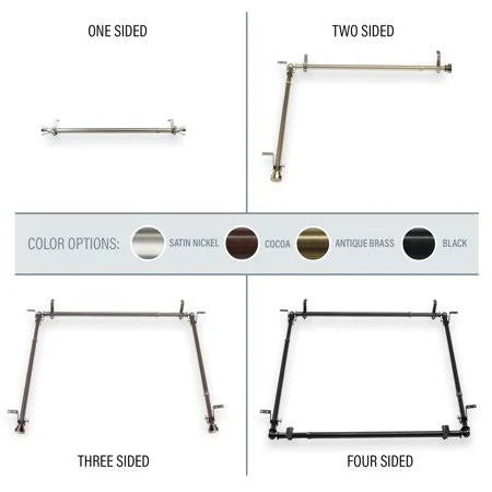 Cap Multi Angle Ceiling Rod 48-84 inch Satin Nick C71182