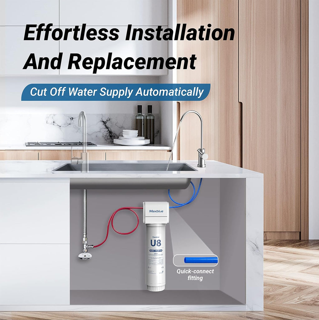 Under Sink Water Filter System with Stainless Steel Faucet N8246