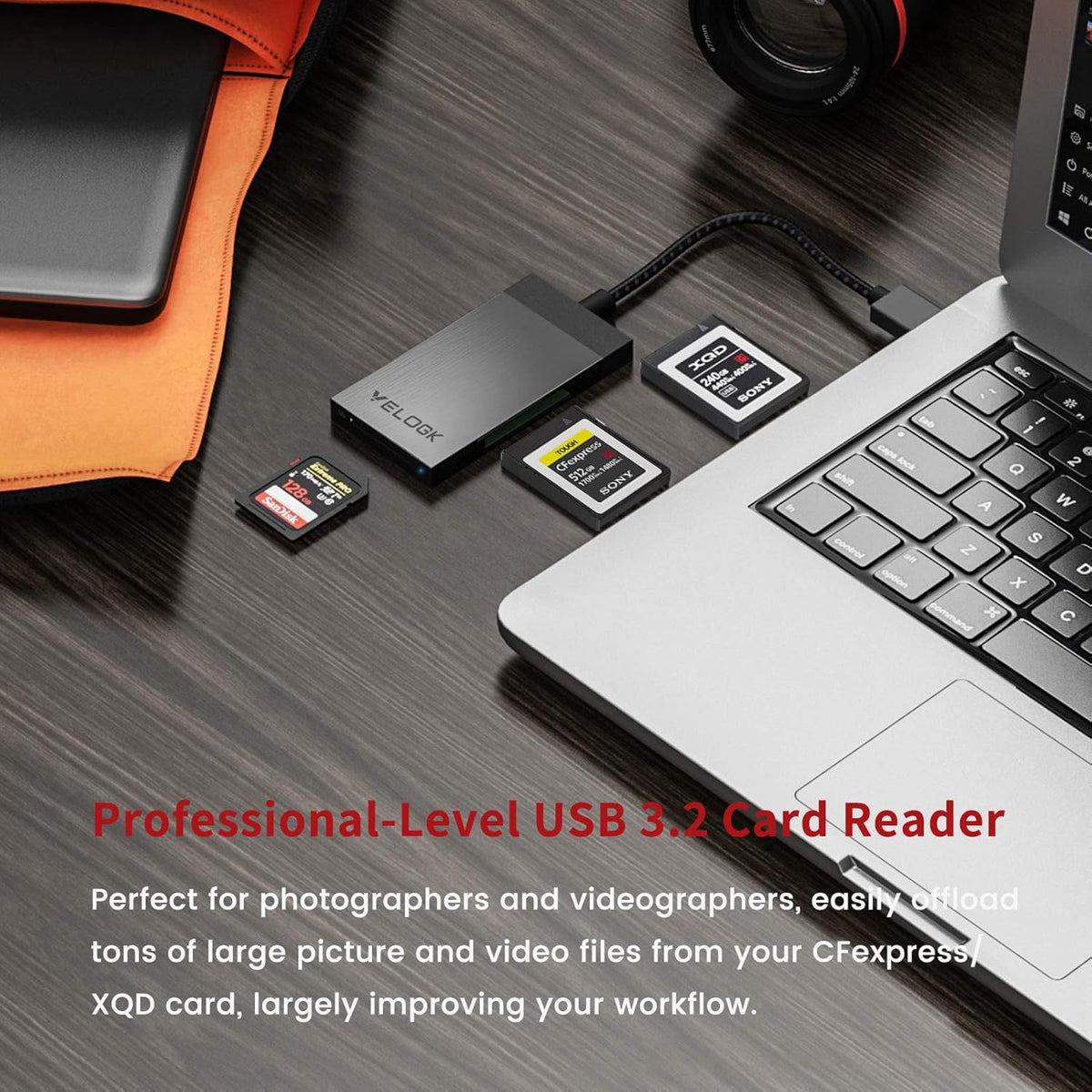 CFexpress XQD SD Dual-Slot USB 3.2 Memory Card Reader U471
