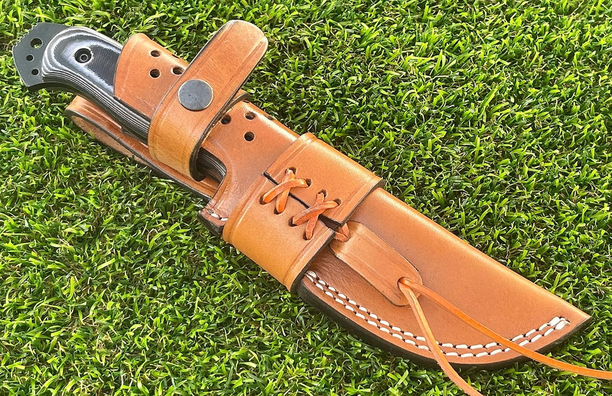 1095 Carbon Steel Bushcraft Knife with Sheath C93251