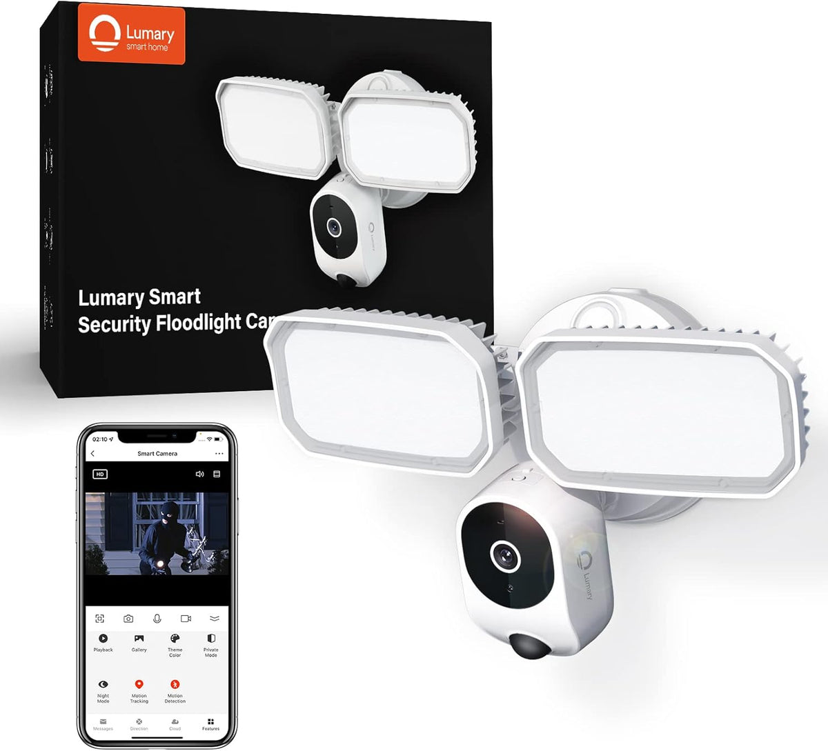 2K 3MP WiFi Security Flood Light Camera E40444