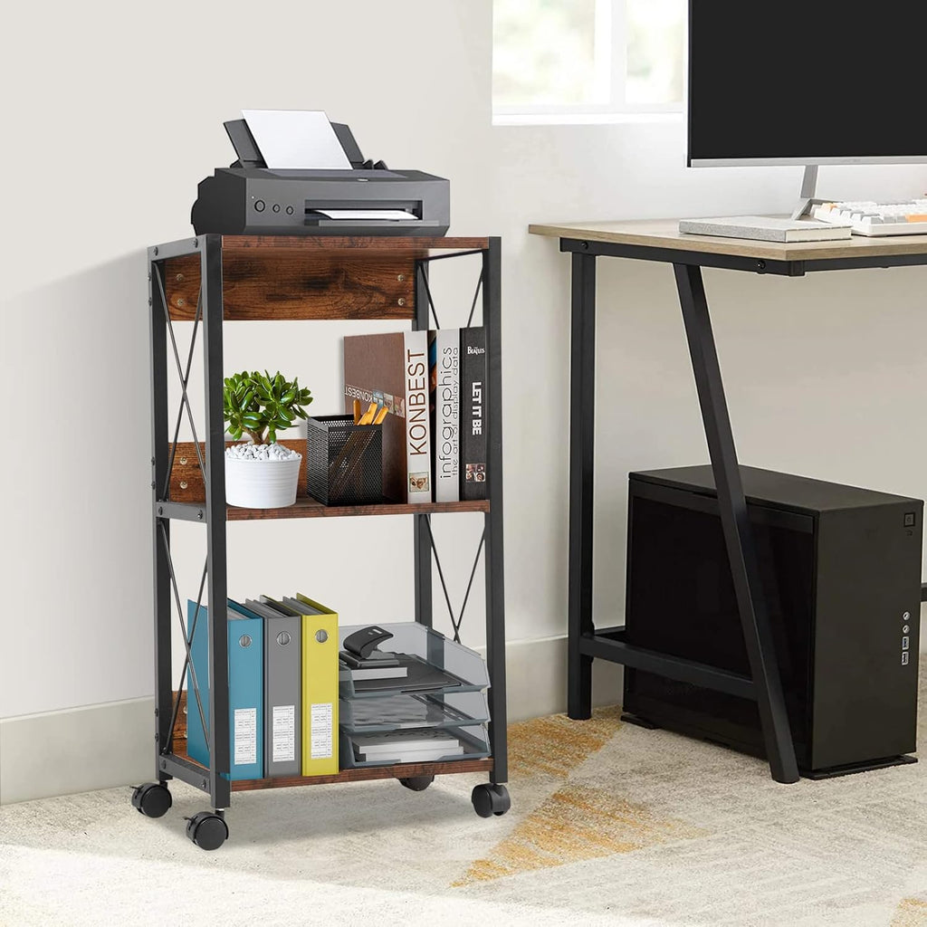 3-Tier Rolling Printer Cart with Storage Q277785