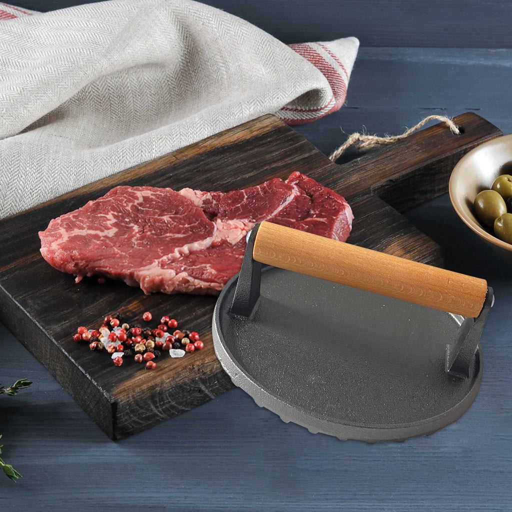 Burger Press with Wooden Handle P5681