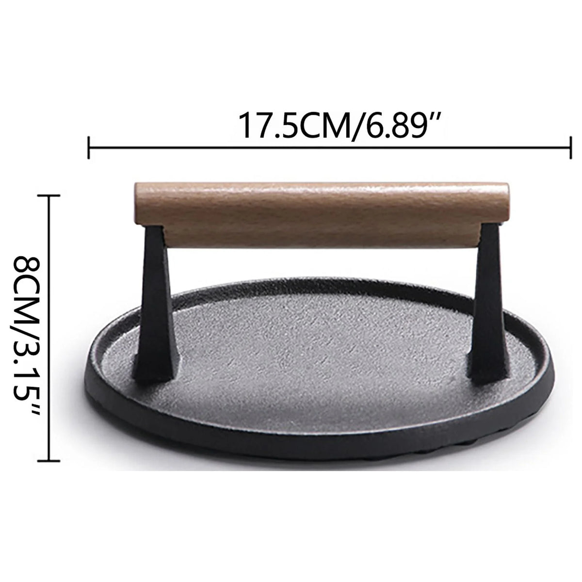Burger Press with Wooden Handle P5681