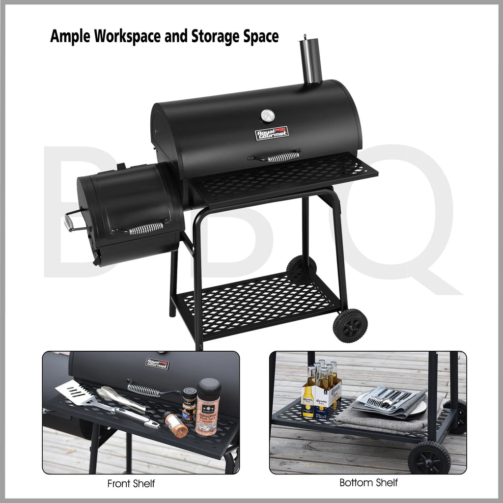 30 Charcoal Grill with Offset Smoker S275346