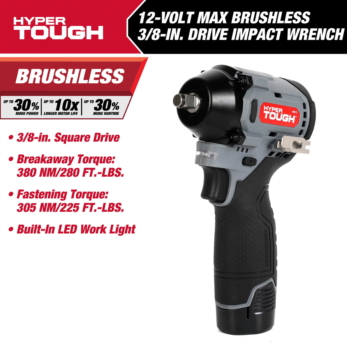 12V Max Lithium-Ion Brushless Impact Wrench with 2.0Ah Battery and Charger I293