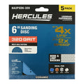 6 in. 320-Grit Hook-and-Loop Multihole Sanding Disc 5-Pack U932