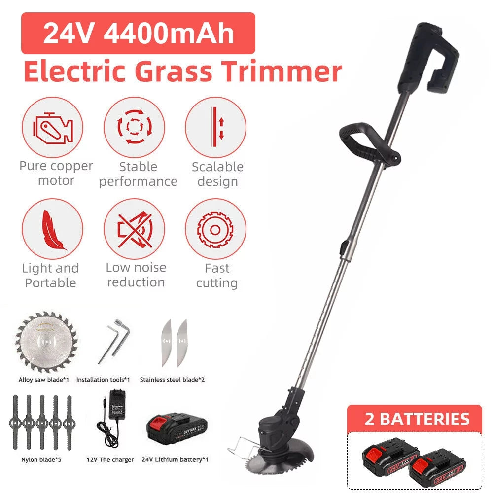 Cordless Electric Weed Eater Lawn Edger Grass String Trimmer A19308