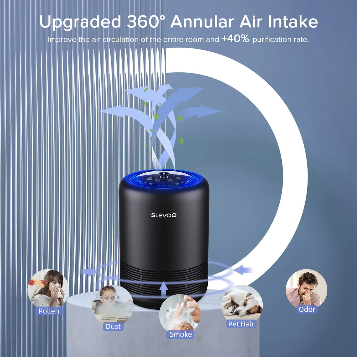 Black H13 True HEPA Air Purifier C202460