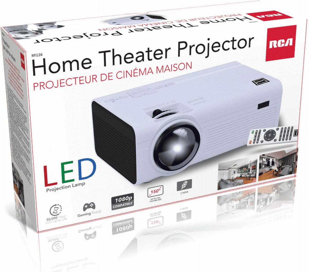White LCD Home Theater Projector M9447