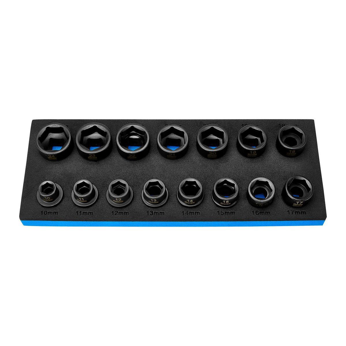 1/2 in. Drive Metric Low-Profile Impact Socket Set, 15-Piece C4266