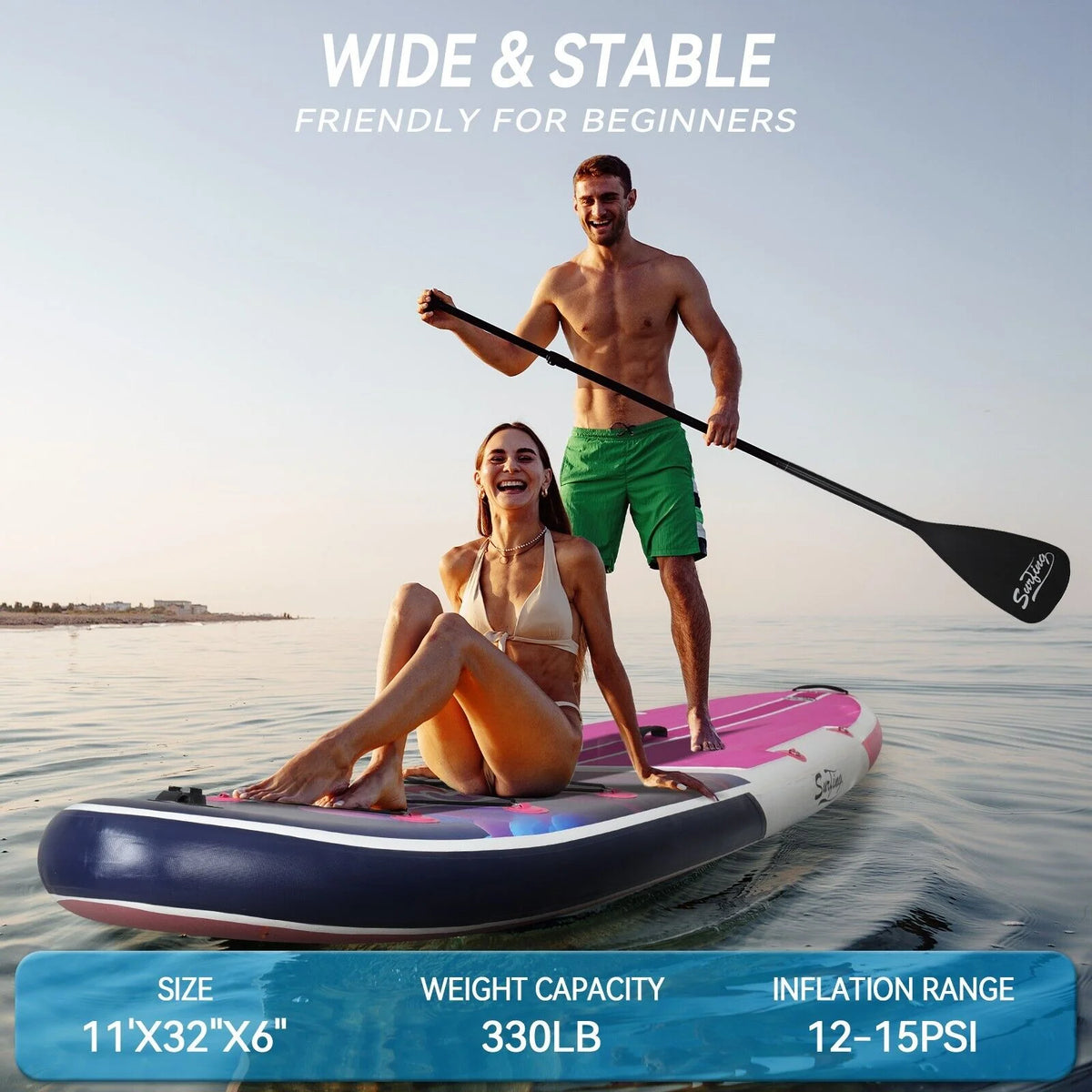 11 Ft Blue Inflatable Paddle Board S253