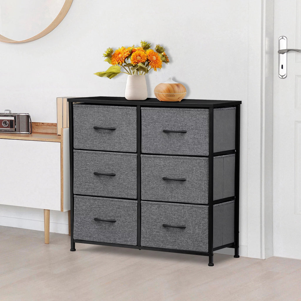 6 Drawer Fabric Storage Dresser I4125