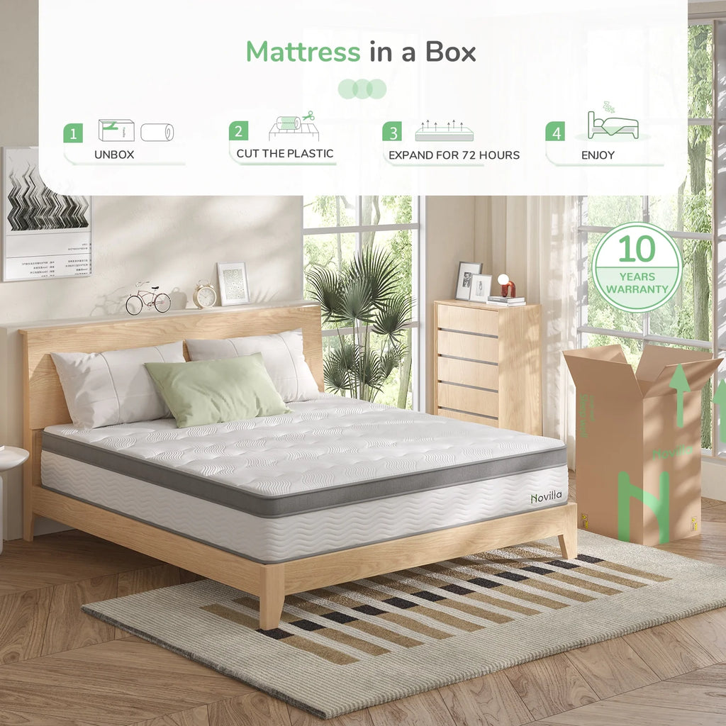 10 Memory Foam Pocket Spring Hybrid Mattress R164