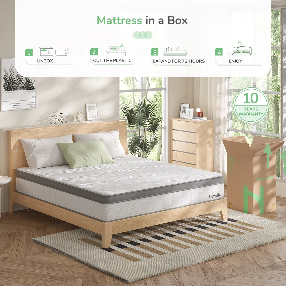10 Memory Foam Pocket Spring Hybrid Mattress R164