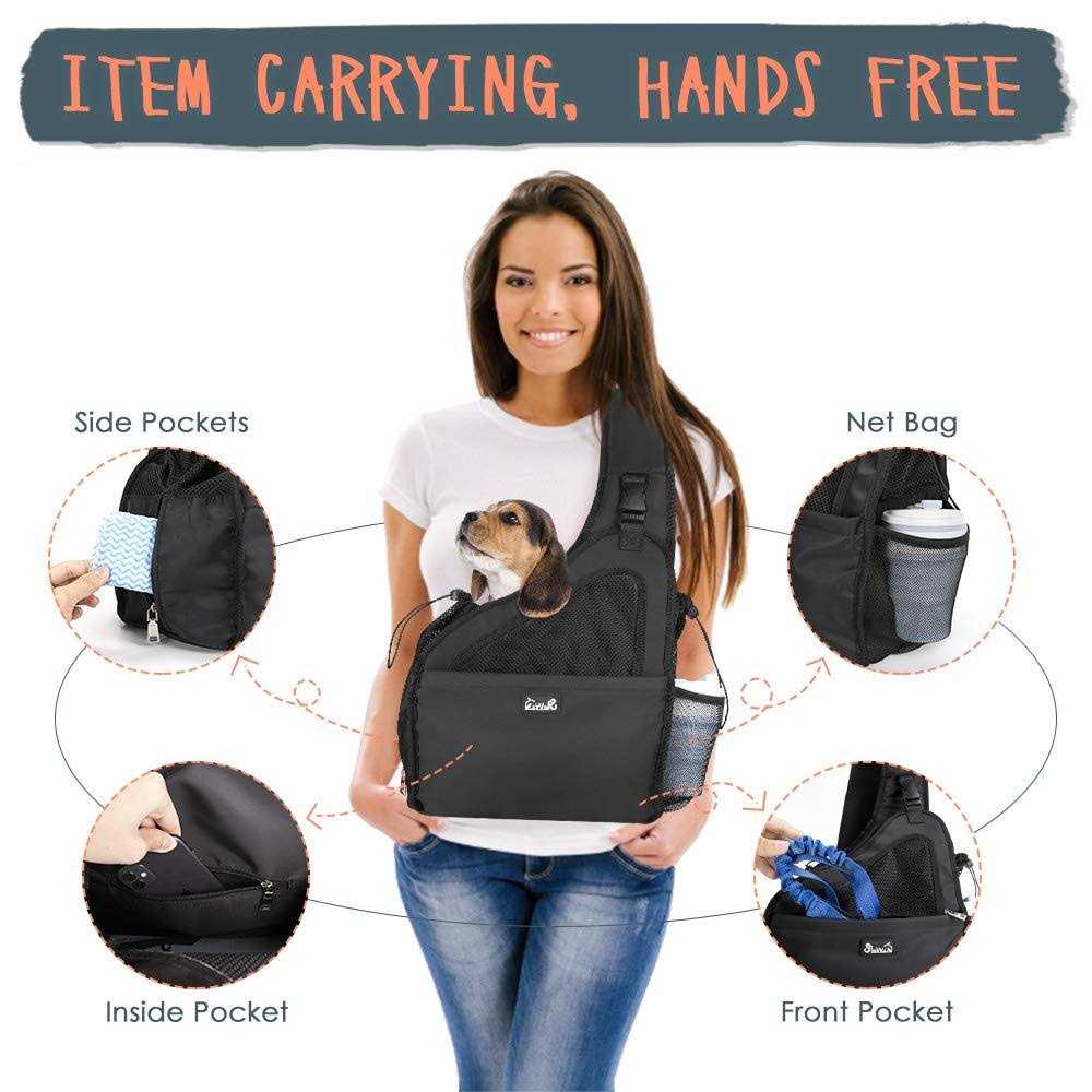 Dog Carrier Sling Adjustable Shoulder Strap Z36602