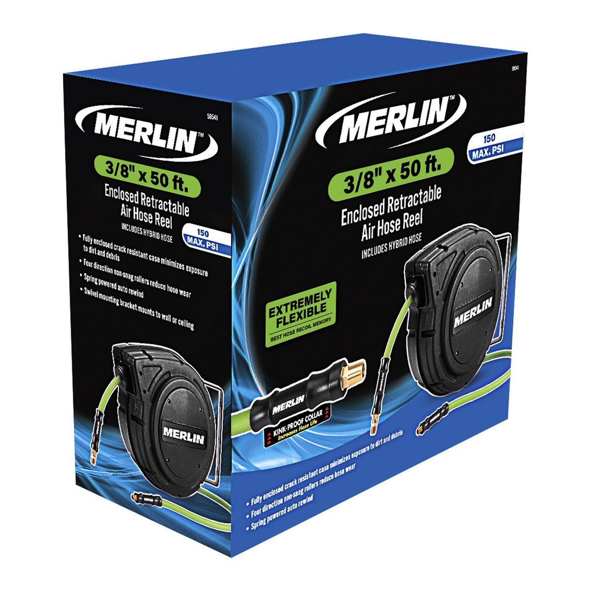 3/8 in. x 50 Ft. Retractable Air Hose Reel H884