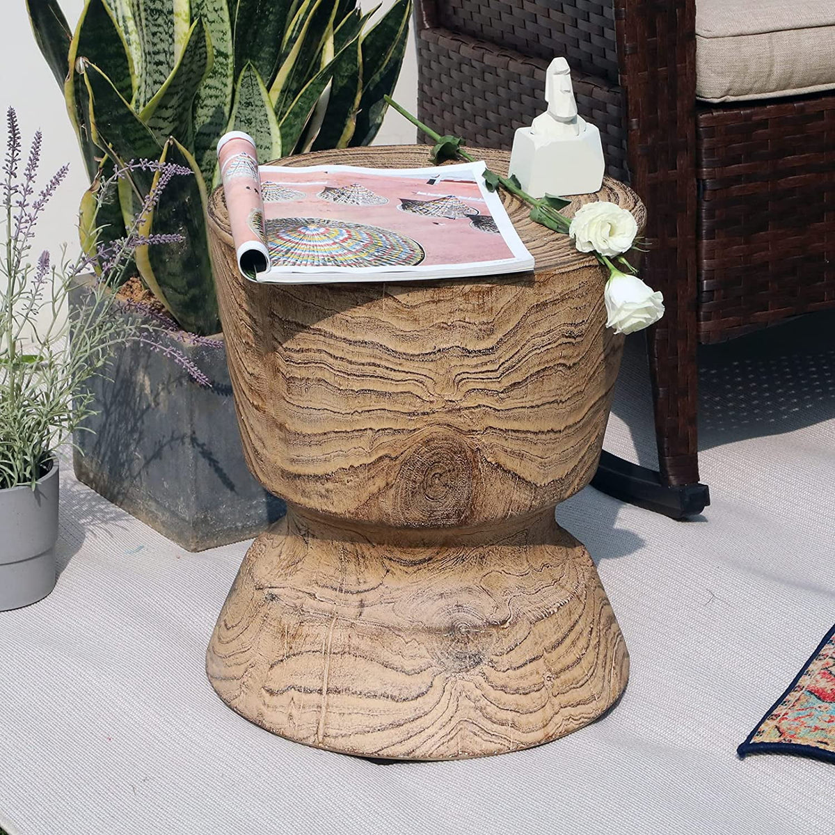 Outdoor Concrete Side Table J20919