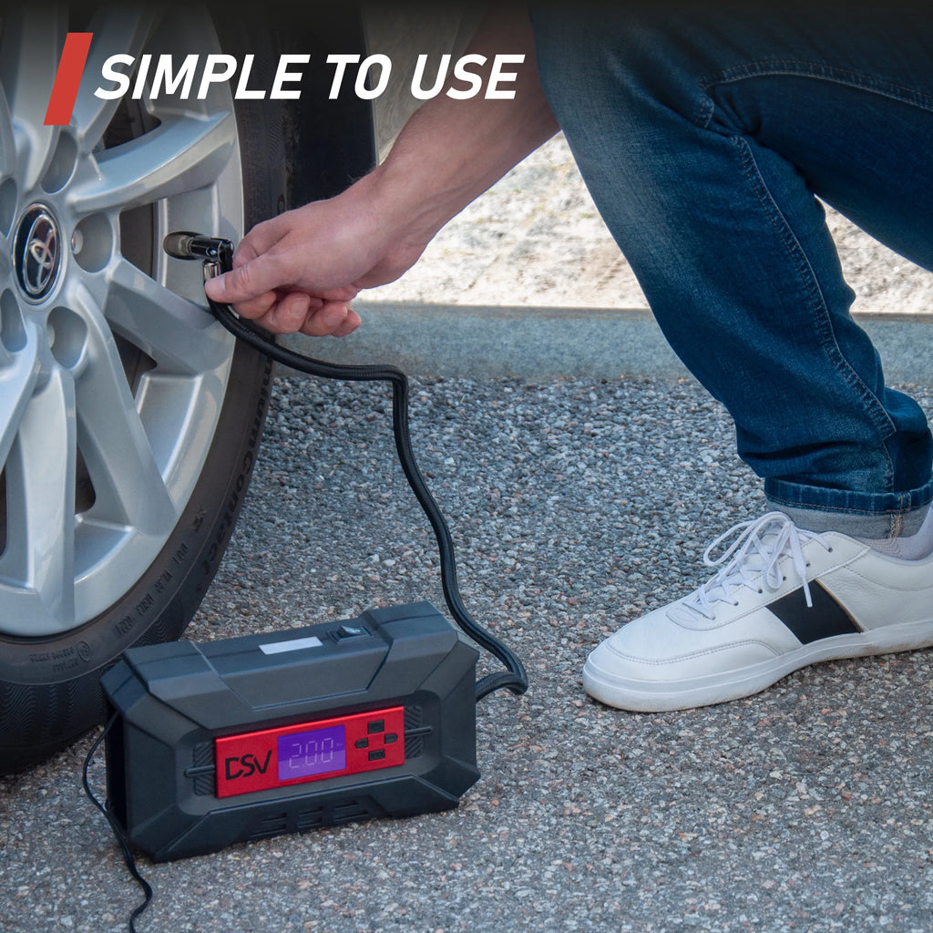 Compact Tire Inflator Air Pump 12V DC 150PSI V504688