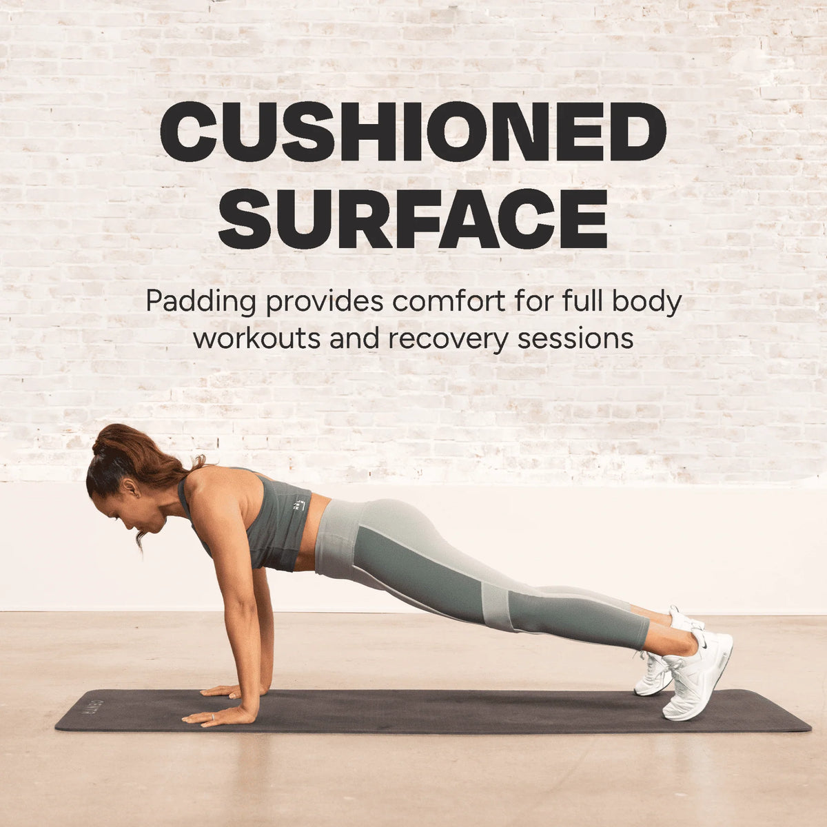 Black Non-Slip Exercise Yoga Mat F464