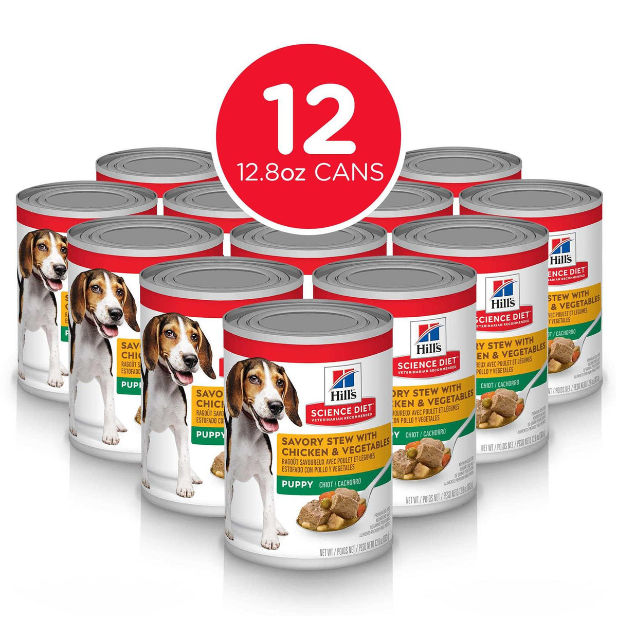 Puppy Chicken & Veggies Dog Food, 12.8-oz, 12 ct D57353