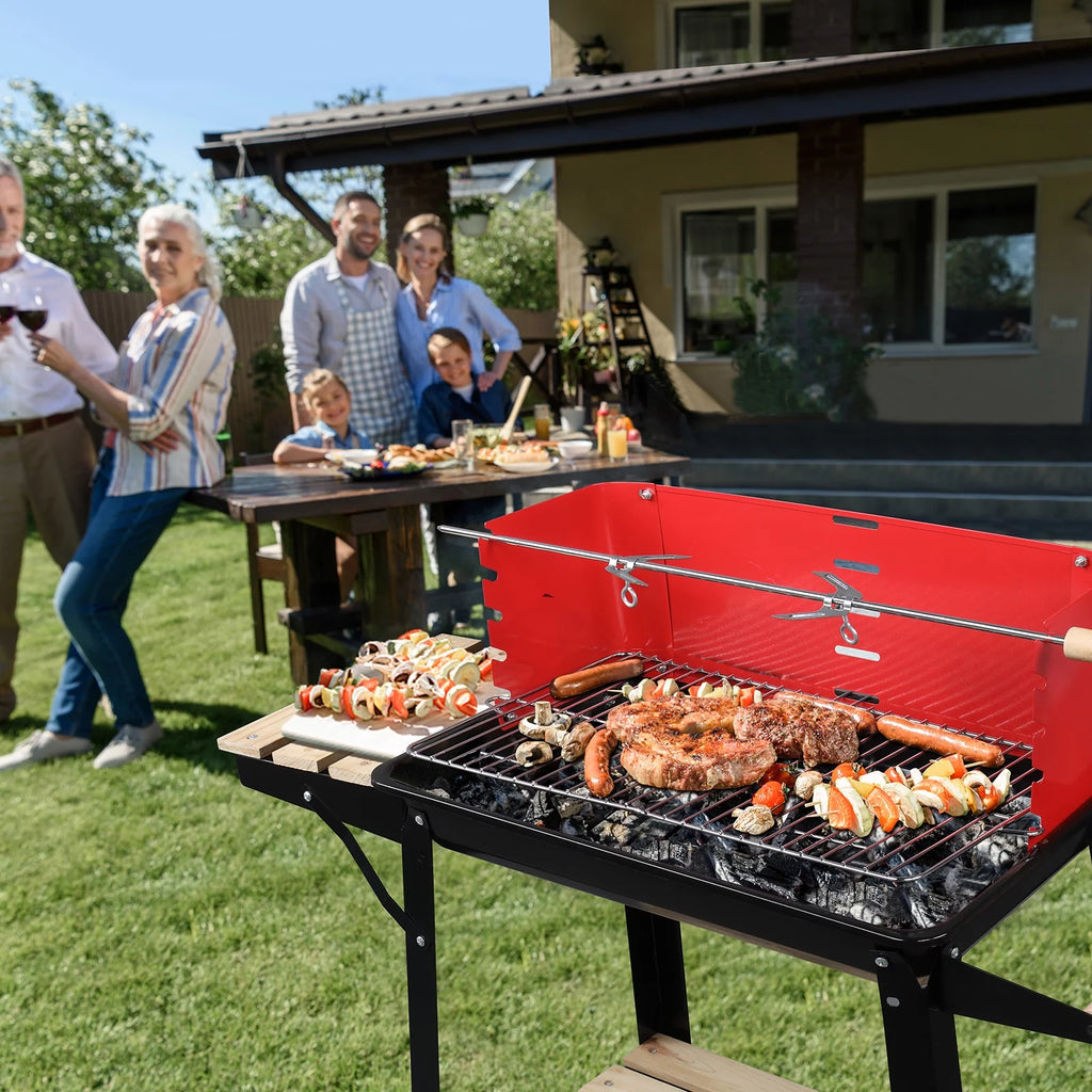 Charcoal Grill Portable Steel BBQ Pit C37322