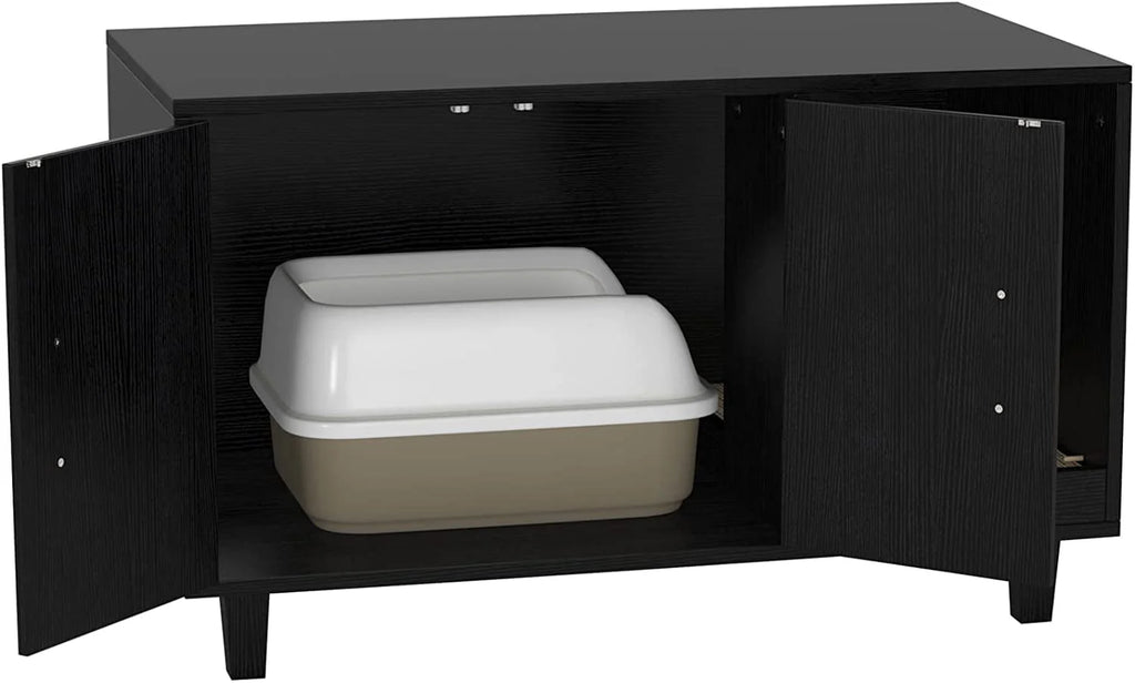 Cat Litter Box Enclosure Table Nightstand with Scratch Pad P928