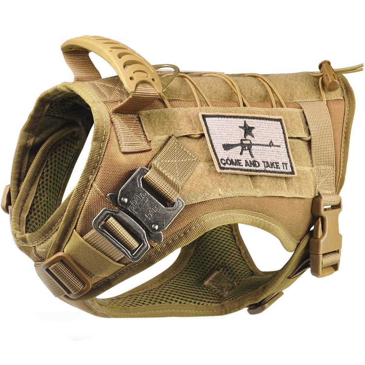 Tactical Service Dog Vest Harness with Rubber Handle & Metal B774877