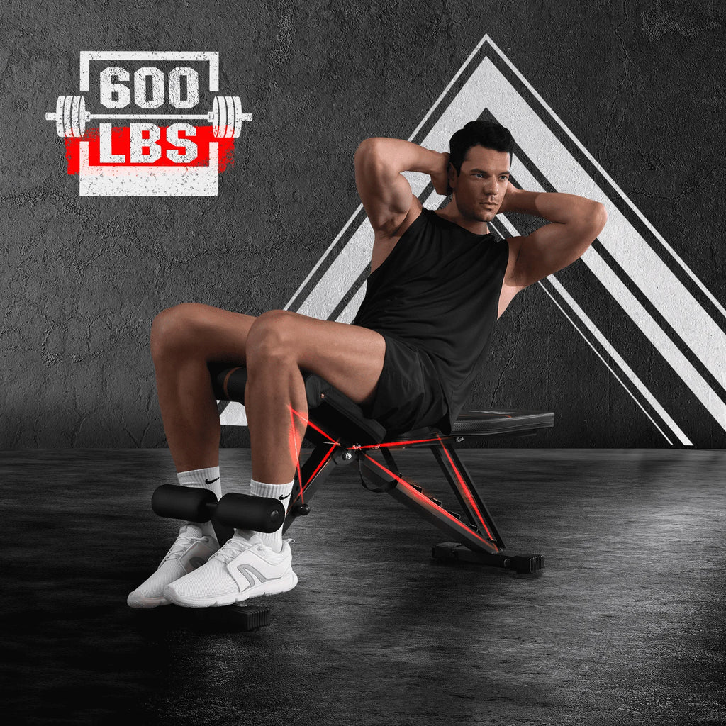 Adjustable Weight Bench 660lbs Capacity Foldable C542