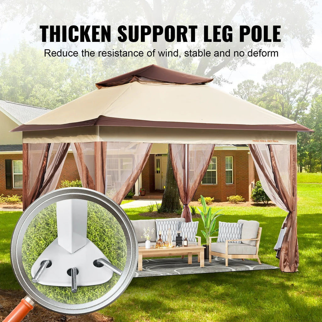 11 x 11 FT Pop up Gazebo with Mosquito Netting F66601