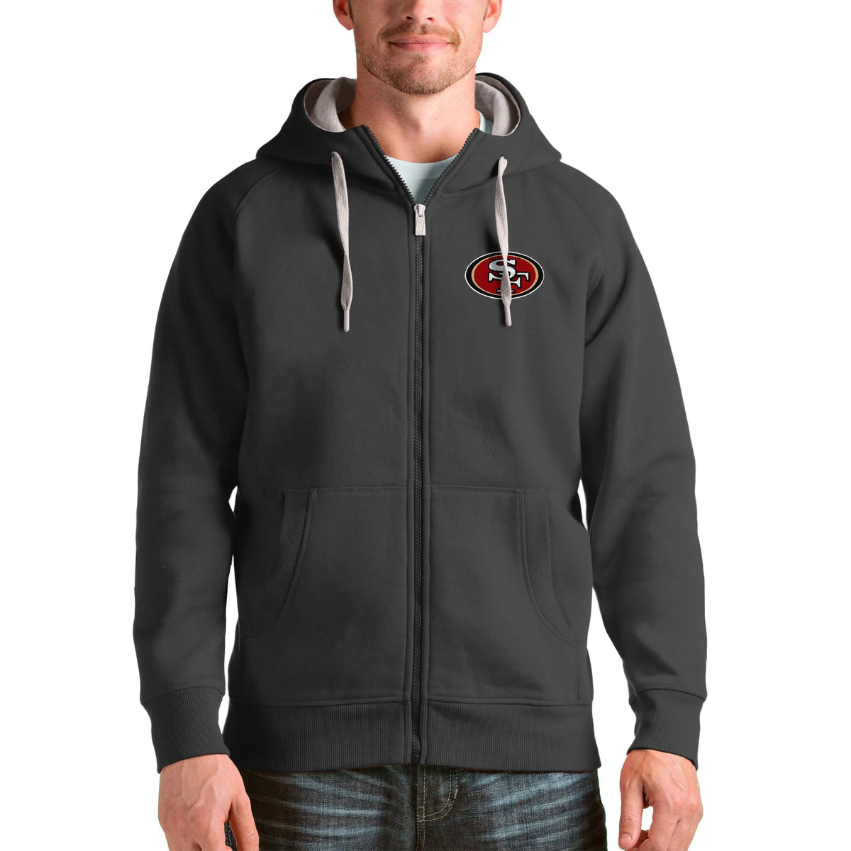 Charcoal Full-Zip Hoodie J39704