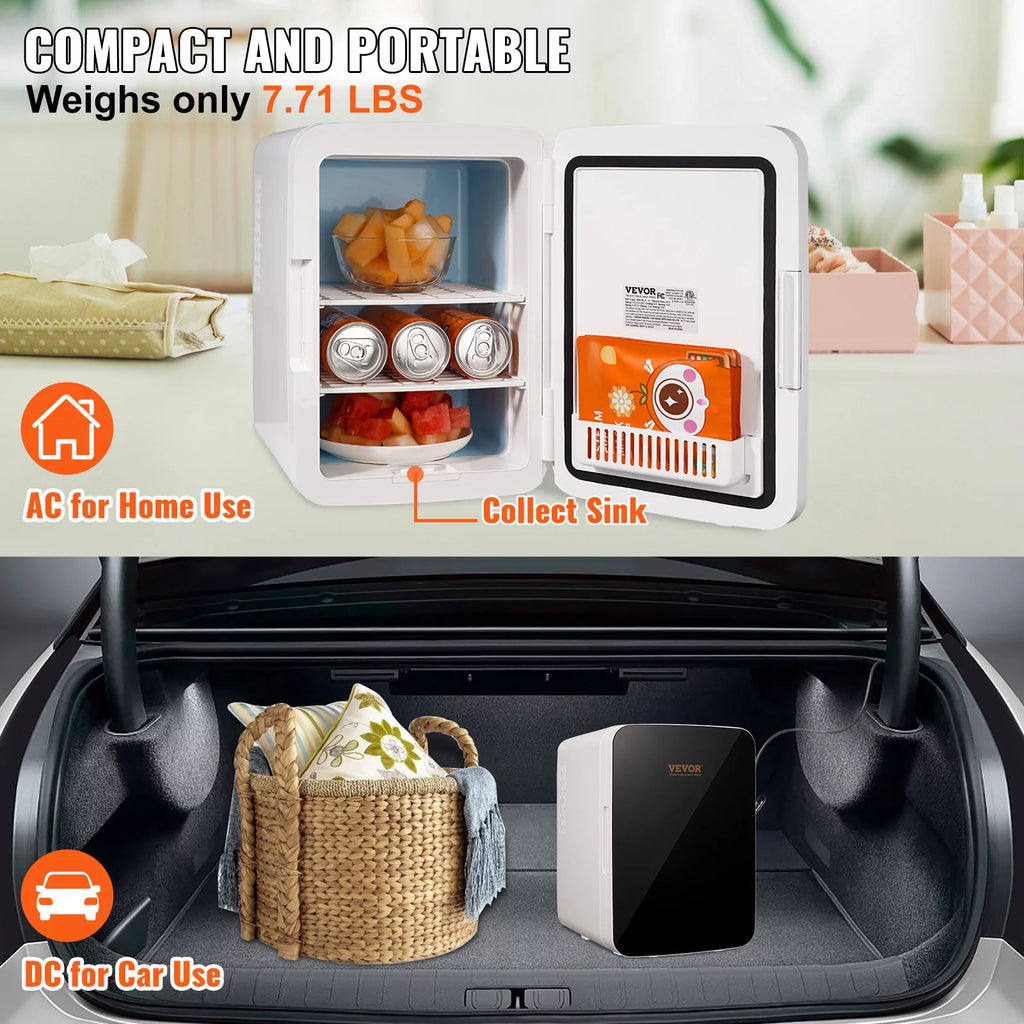 10L 12 Cans Portable Cooler Warmer Mini Fridge K45944