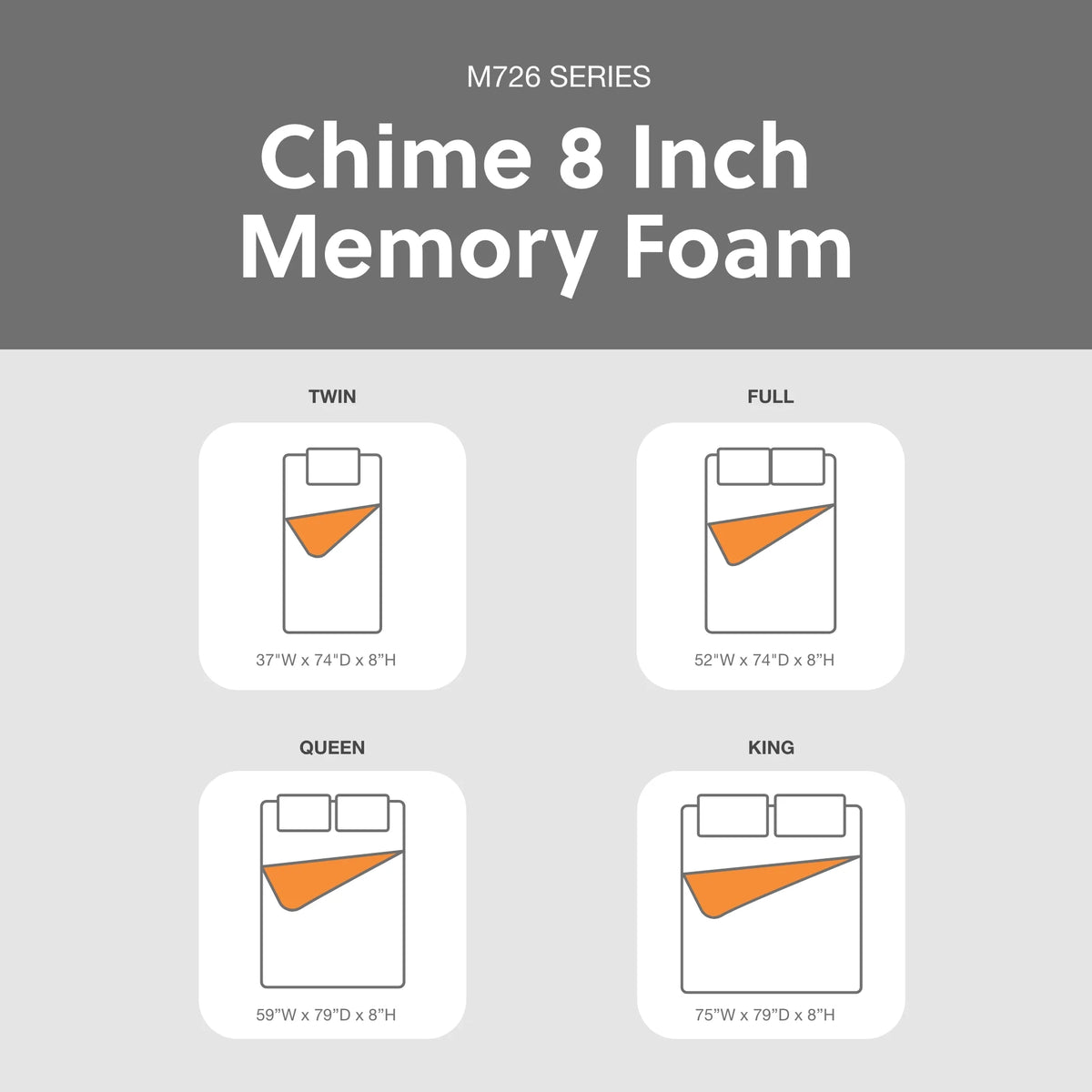 8 Inch Memory Foam King Mattress K312891
