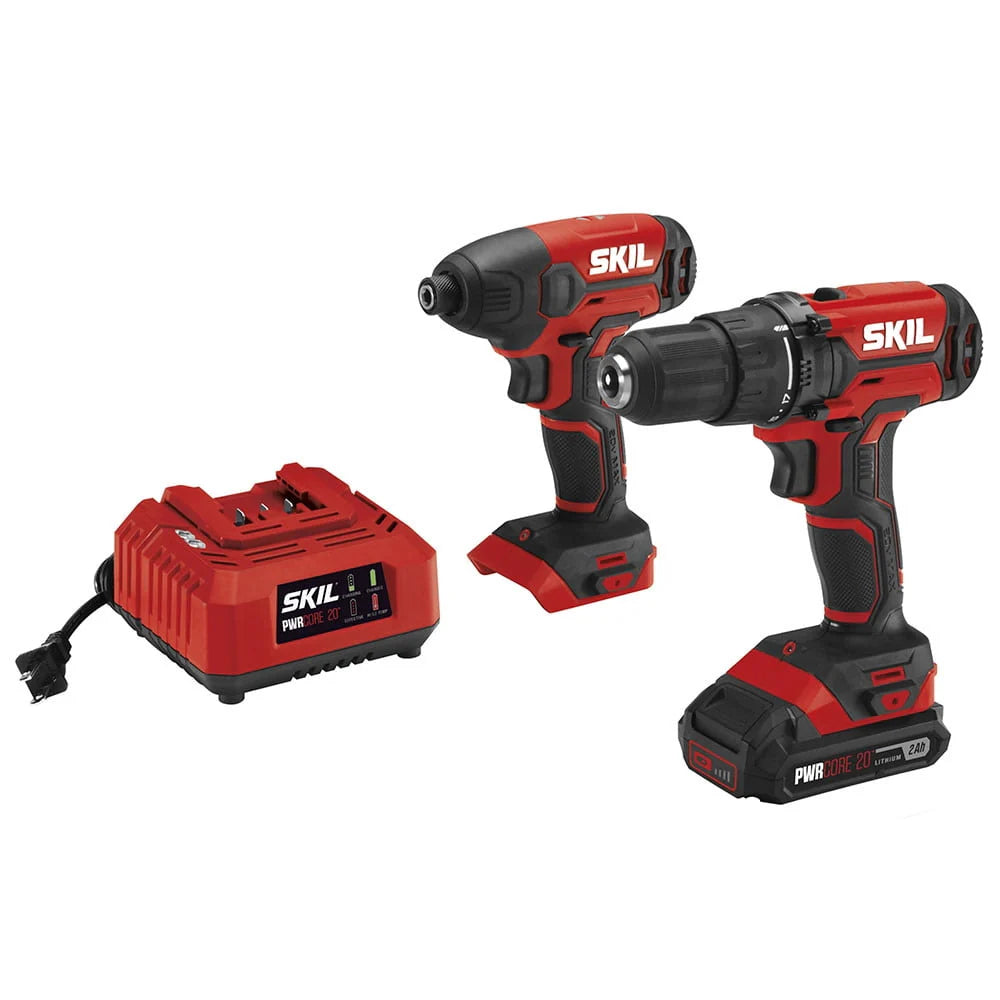 20 Volt Brushless Lithium-Ion Cordless Drill Driver and Hex Impact Driver Combo Kit H6118