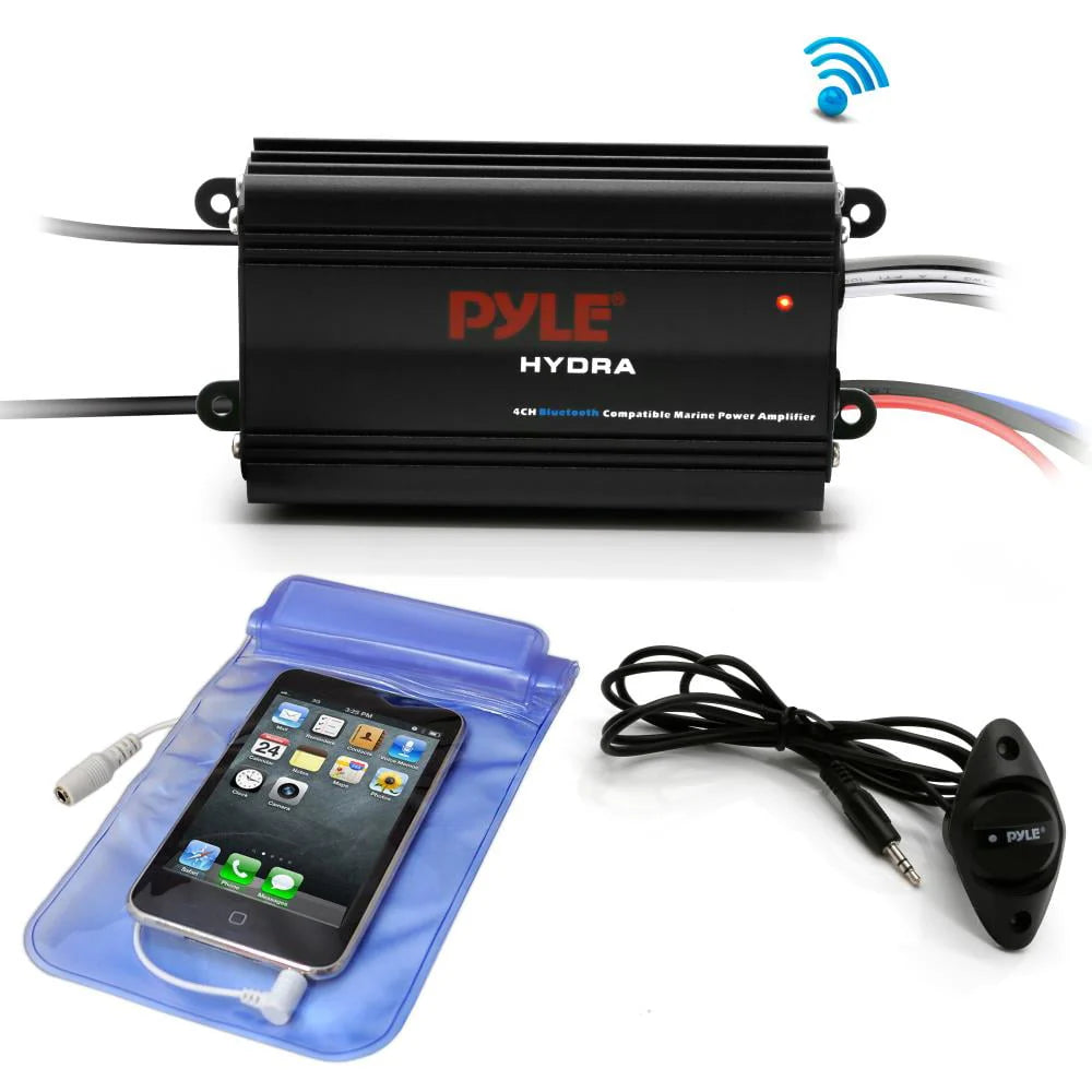 Waterproof Bluetooth 4 Channel Marine Power Amplifier E11165